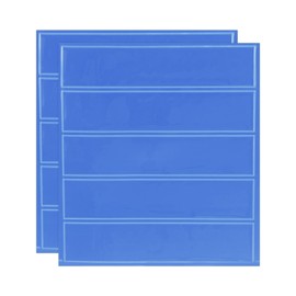 MECCANIXITY Reflective Stickers, Waterproof Adhesive Night Warning Sticker 4.5" x 1" High Visibility Safety Reflector Tape Strips for Backpacks Bikes Helmets (Light Blue, Pack of 2)