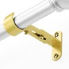 AMZSEVEN Adjustable Curtain Rod Brackets, Metal Window Drapery Rod Hanger
