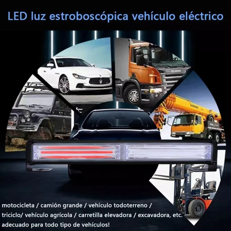Barra Torreta Estrobo Codigo Leds Cob Policia 35 PuLG 60w