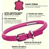 Collar de piel enrollada para perro – L1000, suave y