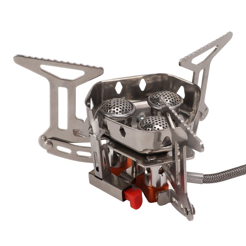 Mini Camping Gas Stove Windproof Stove Three Core Head Gas