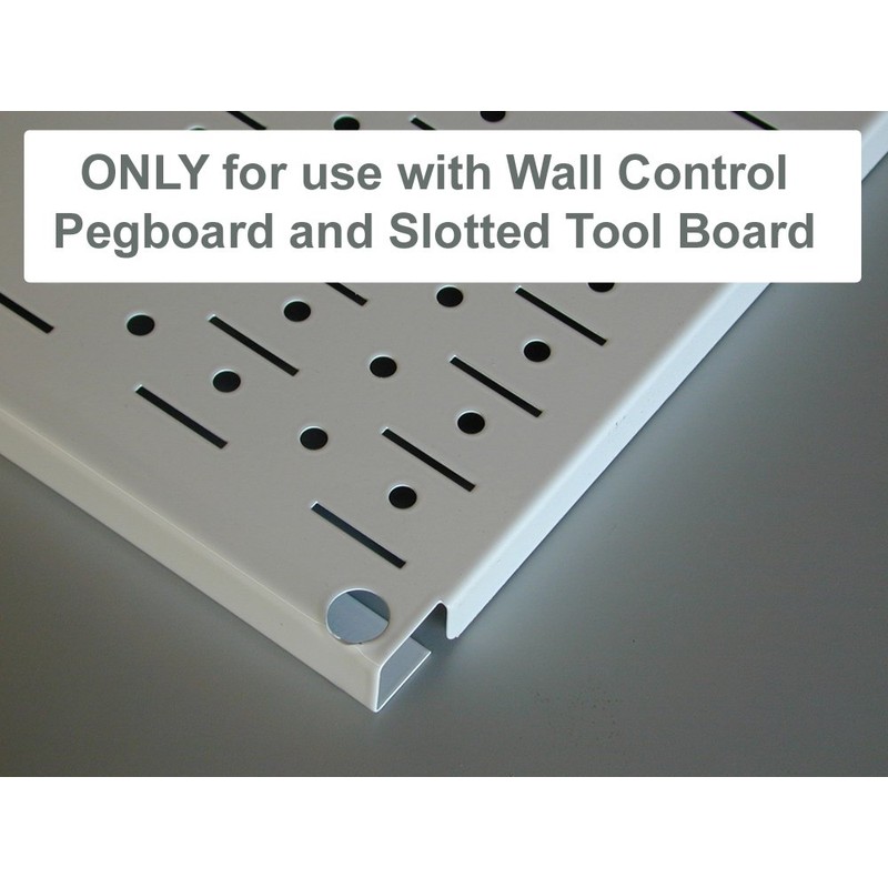 Wall Control 9in Reach Extended Hook Pair - Slotted Metal