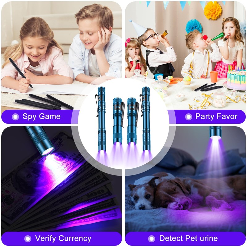 Tegeme Tegeme 8 Pcs Black Light Markers Set 4 Invisible