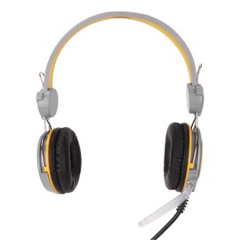 Stereo Gaming Headset, Ergonomic Gaming Headphone Stereo Surround with Noise Cancelling Mic, Breathable Protein Ear Cushions, for Gaming, Work, Study, Chat (Yellow)