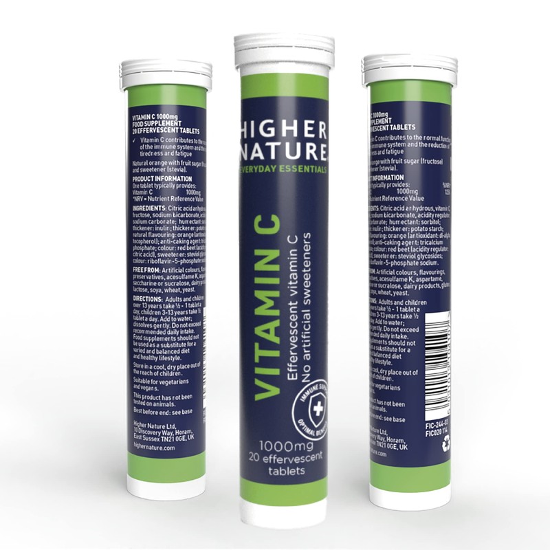 Higher Nature - Fizzy C - Vitamin C Effervescent Tablets