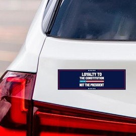 Loyalty to Constitution Magnet, Resist Hate Magnet, Anti-Trump, Resist Racism Car Decal, Resist Fascism - 10" x 3"