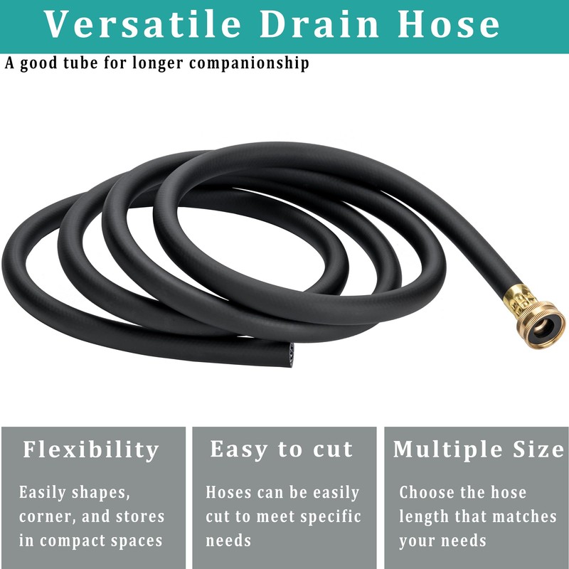 ZY-hosetube 16FT Dehumidifier Drain Hose with 3/4” FHT Brass Rustproof