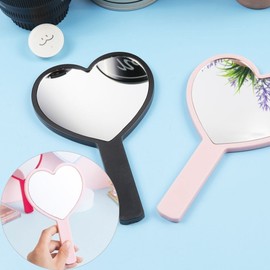 Small removable heart hand mirror travel office student use 1P / 소형 이동식 하트 손거울 여행용 사무실 학생용 1P