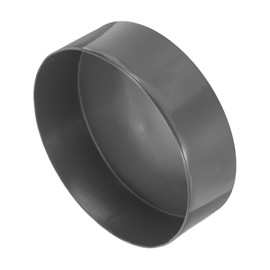 sourcing map 2pcs Rubber End Caps 170mm(6.7 inch) ID Vinyl Round Tube Bolt Cap Cover Screw Thread Protectors Dark Grey