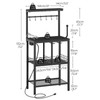 YATINEY Bakers Rack with Power Outlet, Microwave Stand with Paper