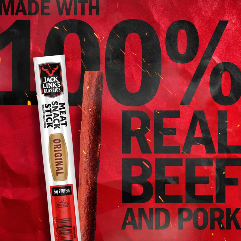 Jack Link's Classics Meat Sticks, Original - Protein Snack, Meat