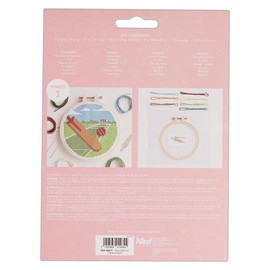 Simply MAKE Cross Stitch Kit Cricket Match Design, Kids & Adults, Hoop, Embroidery Thread, Adult Crafts, Beginners Craft Kit