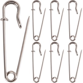 12 Pcs Large Safety Pins, Strong Blanket Pins, Heavy Duty Blanket Pin, Extra Sturdy Bulk Pin,SafetyPin Heavy Duty for Clothes Blankets Crafts Skirts Kilts Brooch(2.5 inch/63 mm)