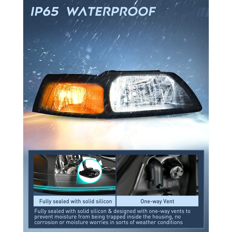Nilight Headlight Assembly for 1999 2000 2001 2002 2003 2004