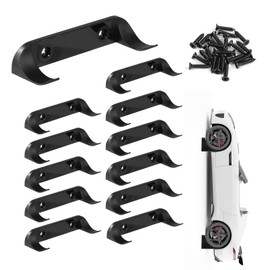 Dfuqanb Pack of 12 Car Display Wall Mounts, Sturdy Toy Car Holder, Vertical Model Car Stand, Vertical Wall Mount with Screws, Ideal for Car Lovers, Compatible with Speed Champion Series