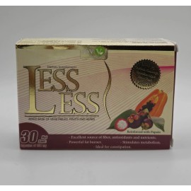 LESS LESS Natural Capsules 500mg With Papain 30 Count