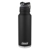 Coleman Autoseal FreeFlow Stainless Steel Water Bottle, Black, 40 oz