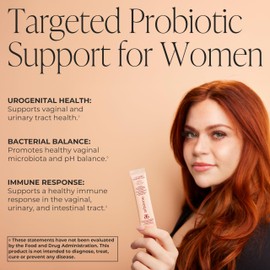 HerCore Essentials Flora Complete - Women’s Vaginal Probiotics Supplement with 4 Clinically Studied Strains – Supports pH Balance for Women & Immune Function – Cherry Citrus Flavor – 30 Stick Packs