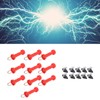 10Pcs Electric Fence Gate Handles, Farmily Plastic Red ABS Heat/Cold-Resistant