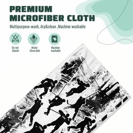 Lce Hockey Hand Towels Bathroom Set of 2 Absorbent Hockey Player With Stick Decorative Hand Towels for Bathroom Kitchen Home Spa Hotel Yoga,Bathroom Decor Accessories Gifts for Women Man 14"x28"