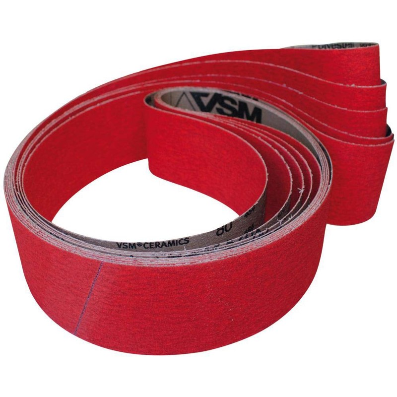 VSM 784437 Ceramic Grit 80 Abrasive Roll for Metal, Red,