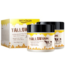 Beef Tallow for Skin, Whipped Tallow Balm for Face & Body, Grass Fed Beef Tallow Moisturizer with Tallow, Beeswax & Honey, Organic Face Cream for Skin Care, Moisturizes & Repairs Dry Skin, 2 oz