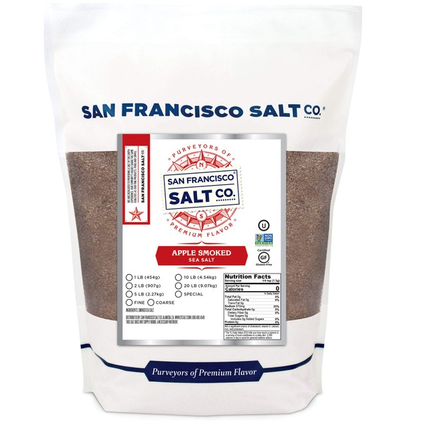 Applewood Smoked Sea Salt - 2 lb. Bag Fine Grain by San Francisco Salt Company