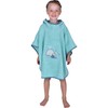 Wörner Organic Children's Poncho "Walfamilie" with Hood Walk-Towelling Light Blue