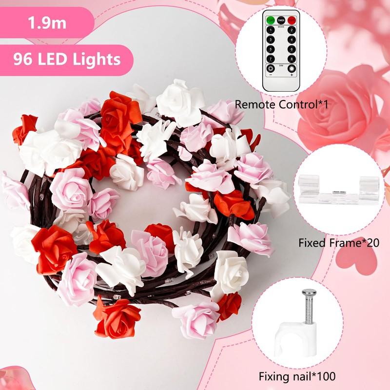 SUPRBIRD Luci Rami di Ciliegio Decorazione Parete, 96 LED con