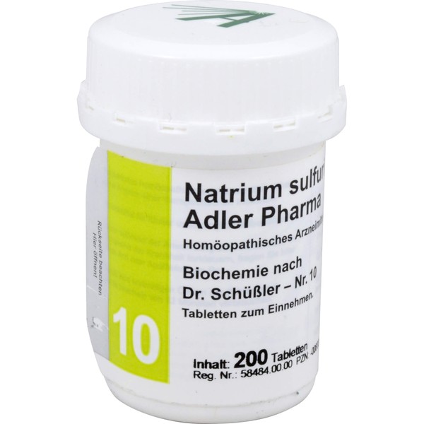 Biochemie Adler 10 Natrium sulfuricum D6 Tbl., 200 St TAB