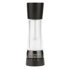 Cole & Mason Derwent Salt Mill - Gourmet Precision Salt Grinder - Refillable Seasoning and Spice Tools - Adjustable Seat, Himalayan and Kosher Salt Grinder Settings - Dark Wood
