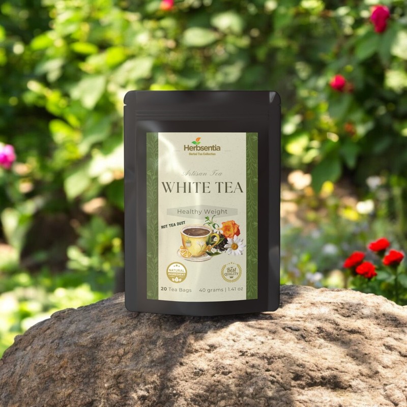 Herbsentia White Tea - Light, Refreshing Herbal Blend for Daily