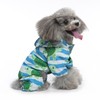 Reflective Puppy Raincoat Sea Turtle Pattern Lightweight Breathable Waterproof Pet