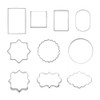 10 PCS Plaque Frame Cookie Cutters Set Fondant Tiles Biscuit