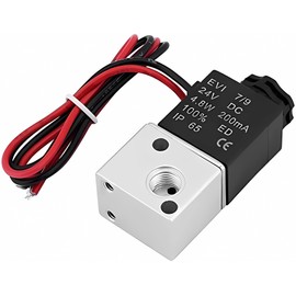 DC 24V 1/8" BSPT 3 Way 2 Position Pneumatic Electric Solenoid Air Valve