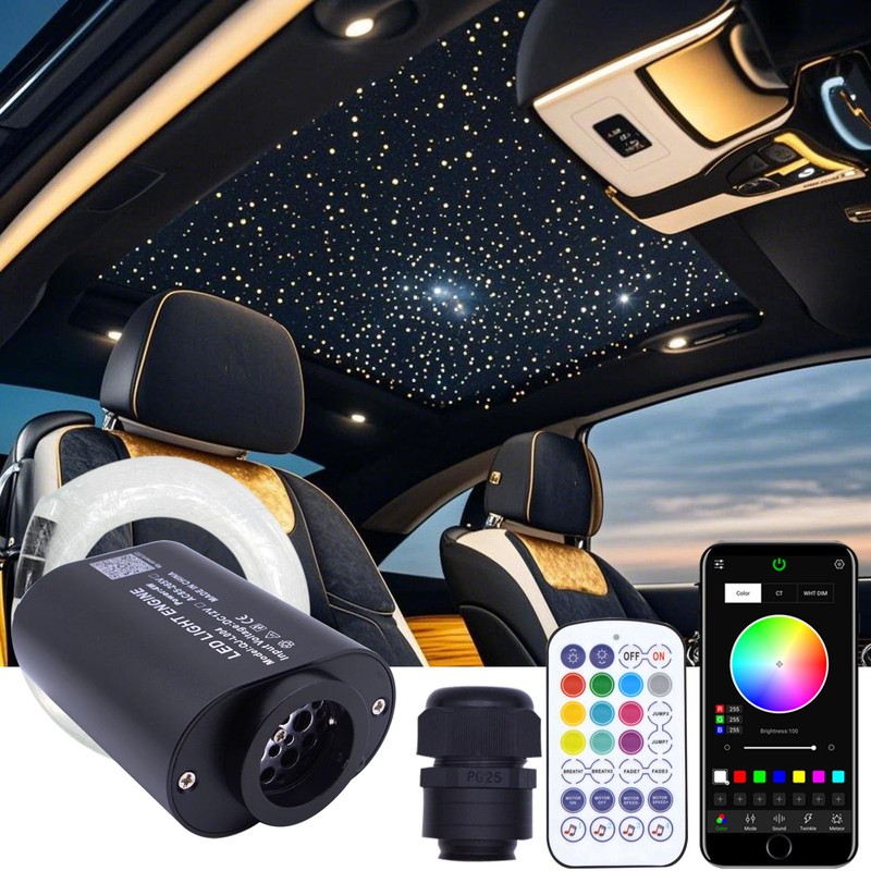 Starlight Headliner Kit Sound Activated Star Ceiling Lights Fiber Optic