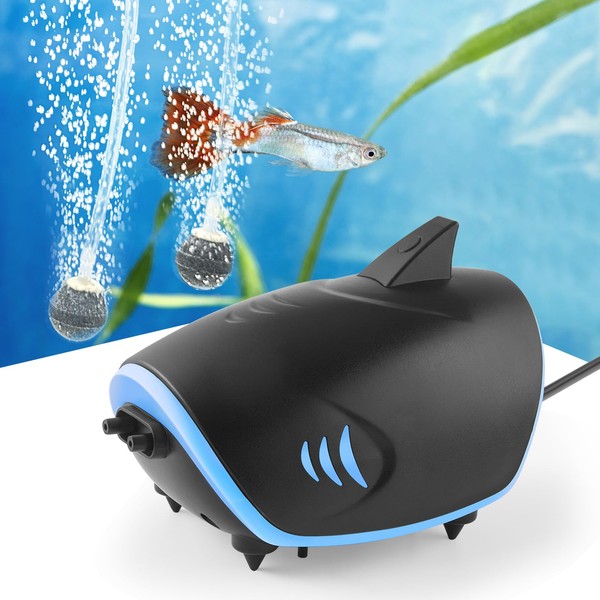 HITOP 3W Quiet Aquarium Air Pump: 80GPH Adjustable Fish Tank