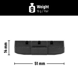 Kartell Brake Pads Set for Magura 2 Pairs (4 Pieces) Black, Brake Shoes for Rim Brake, Hydraulic Brake, Alloy Wheels HS11, HS22, HS24, HS33, HS33 RE, HS33 R, Brake Pads for Front and Rear