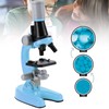 40X‑1200X High Definition Microscope Monocular Plastic Biological Microscope for ChildBlue