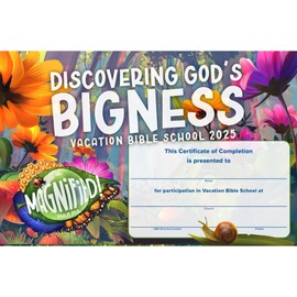 Lifeway Kids VBS 2025 Magnified! Certificates of Completion (Package of 50 Certificates)
