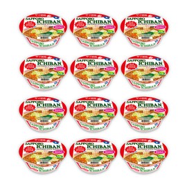 [SAPPORO ICHIBAN] Original Shoyu Ramen Bowl (Donburi) Noodles, No. 1 Tasting Japanese Instant Cup Noodles (2.94 oz x 12 Bowls) (Original Shoyu)