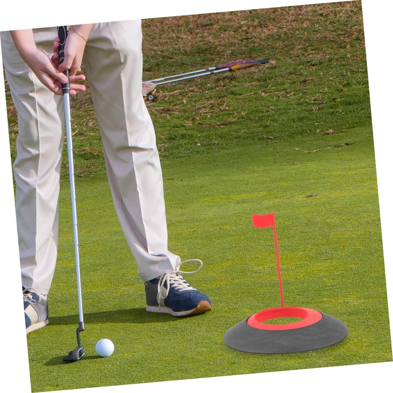 SUPVOX 1set Thickened Golf Putting Cup Flag Portable TPU Practice