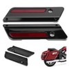 2pcs Motorcycle Saddlebag Latch Cover Reflectors for Glide Touring 94-17