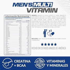 Forzagen | Suplemento Alimenticio Men's Multivitamin | Multivitamínico para Hombre | 60 Servicios | Con Complejo para Energía y Rendimiento - Creatina