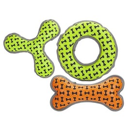 Crufts Orange/Green TPR Tough Dog Toy With Squeaker - 1 Count - Assorted Designs - Ideal For Strong Chewers & Playtime Fun