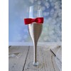 Abbie Home Bride and Groom Wedding Champagne Flute in Grey
