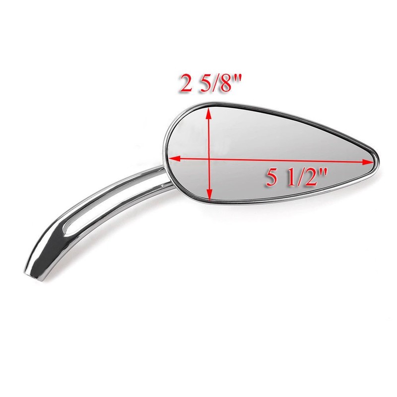 Chrome Skull Teardrop Aluminum Rearview Side Mirrors fits for Harley