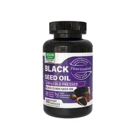 Fleurissant Black Seed Oil Capsules - 100% Cold Pressed Black Cumin Seed Oil - Vegan Friendly, Non-GMO Formula - 60 Veggie Capsules