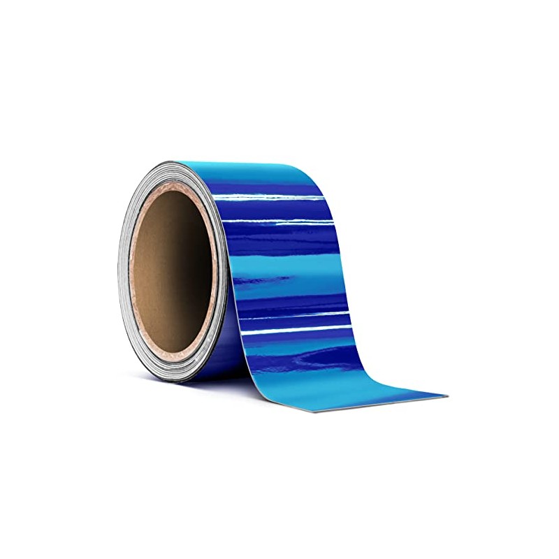 VViViD Blue Mirror Chrome Air-Release Adhesive Vinyl Pinstripe Tape Roll