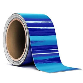 VViViD Blue Mirror Chrome Air-Release Adhesive Vinyl Pinstripe Tape Roll (2 Inch x 20ft)